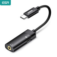 ESR Universal USB C to Jack Type C Cable Adapter For Samsung Xiaomi Android System Phone USB Type-C 3.5mm AUX Earphone Converter