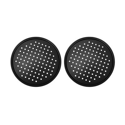 2 Pack 11 Inch Personal Perforated Pizza Pans Carbon Steel with Nonstick Coating Easy to Clean Pizza Baking Tray