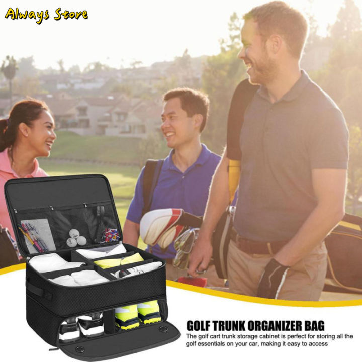 Always Golf Trunk Organizer Car Golf Locker 18 x 14 x 9 In With 5 Separate  Ventilated Compartment Golf Organizer For Car