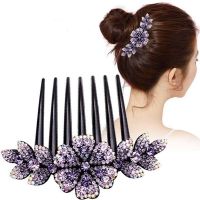 Crystal Flower Leaf Bridal Hair Comb for Girls Crystal Hair Ornaments Jewelry Wedding Hair Accessories Valentine 39;s Day Gift