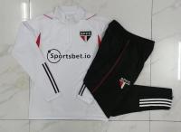 ¤♠﹍ Sao Paulo white long-sleeved jersey 2324 mens new football training uniform half-pull out field uniform running sports uniform