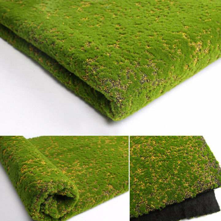 gjcute-เสื่อหญ้ามอสเทียม-แผ่นปูนอนสีเขียวปลอมสำหรับตกแต่งบ้านขนาด100-100ซม
