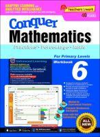 แบบทดสอบคณิตศาสตร์ภาษาอังกฤษระดับประถมศึกษา 6 Conquer Mathematics (Shapes • Patterns • Picture Graphs) For Primary Levels Workbook 6