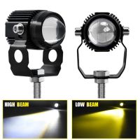 2/1pcs LED Motorcycle Headlamp High Beam Led Light Waterproof Motorcycle Spotlights Projector Lens Dual Color For ATV Trucks