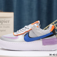 [Free shipping]แท้จริง Nike WMNS Air Force 1 Shadow สุภาพสตรีลำลองรองเท้ากีฬา ลื่นยาง outsole RB