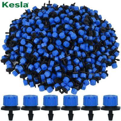 KESLA 30-1000X สีฟ้าปรับได้1/4ละอองทำให้ชื้นสปริงเกอร์แบบน้ำหยดหยดไมโครโฟลว์รดน้ำสวนดอกไม้สนามหญ้าเรือนกระจก