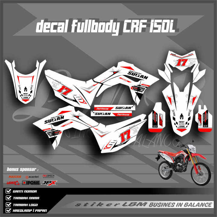 Decal Honda Crf 150l Full Body Desain Simpel Minimalis Lazada Indonesia