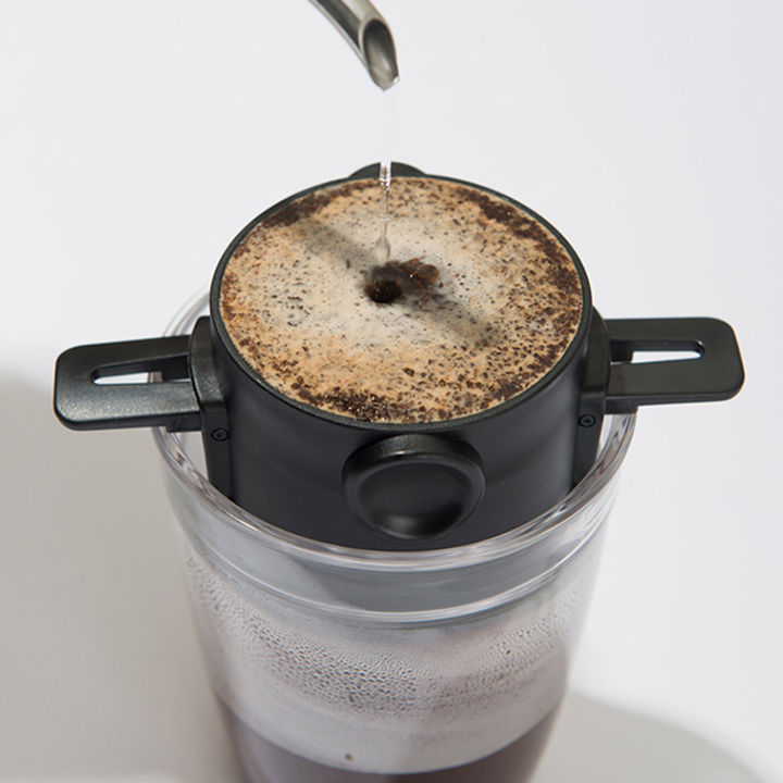 lucky-ที่ดริปกาแฟสแตนเลส2ชิ้นที่กรองกาแฟแบบใช้ซ้ำได้