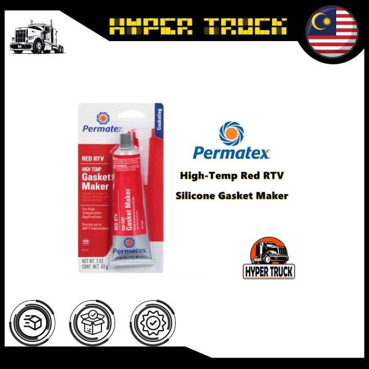 Permatex Hightemp Red Rtv Silicone Gasket Maker 85g 81161 Lazada