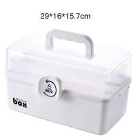 Plastic Tier Medicine Boxes Storage Box Large Capacity Drawer Sundries Organizer Folding Medicine Chest Storage First Aid Kit