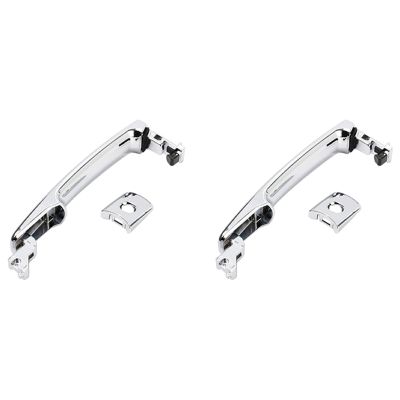 2X Exterior Door Handle with Keyhole for Infiniti FX35 FX45 Nissan Murano Rogue 82646-CA000 80640-CA012 Front Left Side