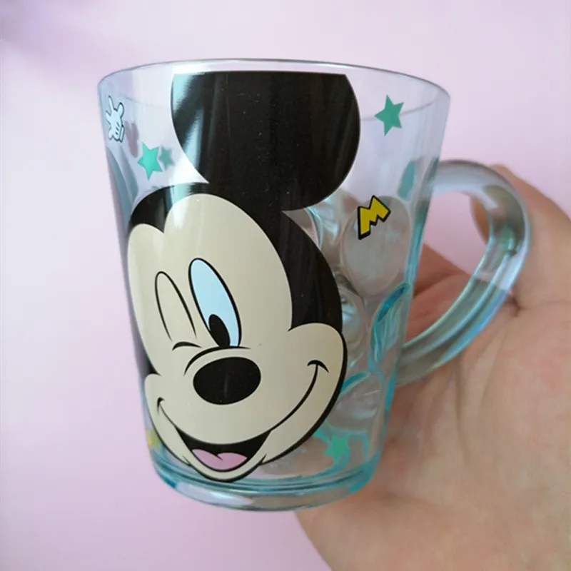 Disney Princess Cups Frozen 2 Elsa Mickey Mouse Milk Cup AS Crystal Cup  Kids Toothglass Cartoon Pixar Mermaid Minnie Mouse Cup