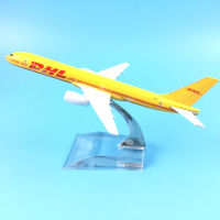 16ซม. เครื่องบินรุ่นเครื่องบินรุ่น DHL Express Delivery เครื่องบินโบอิ้ง757เครื่องบินรุ่น1:400 Diecast โลหะเครื่องบินของเล่นของขวัญฟรี