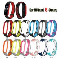 Double Color Silicone Strap For Xiaomi Mi Band 5 Wriststrap Bracelet M5 Strap Bracelet For Xiaomi MiBand5 Smartwatches