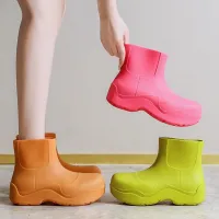 รองเท้าบูทหญิง กันน้ำ กันฝน และผู้หญิง5 สี ขนาด รองเท้าบูท：36-41 ISS1140