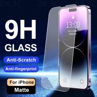 สำหรับ iPhone 14 13 12 11 Pro Max Mini / 14 Plus X XS Max XR กระจกอย่างหนา Matte ปกป้องหน้าจอฟิล์มป้องกัน