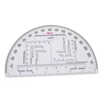 【cw】 9 inch Half Round Protractor Clear Waterproof Degrees Acrylic Durable Measuring Tool for Map Reading Traveling Working Outdoor 【hot】