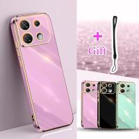 สำหรับ Infinix GT 10 Pro X6739เคสศัพท์ Traight Edge Electroplated TPU ชุบปลอก Cover