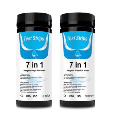 Pool and Spa Test Strips - Quick and Accurate Pool Test Strips - 7-1 Pool Test Kit - 100 Bromine  pH  Hardness and Chlorine Inspection Tools