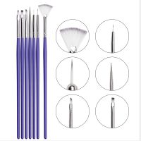 7pcs/12pcs Set Acrylic Nail Brush Pen For Nail Art Design Dotting Stripes Liner Polish Drawing Painting Decor French Tips Tool