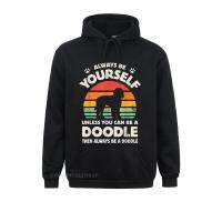 Goldendoodle-Sudadera con capucha para hombre y mujer, prenda deportiva masculina de diseño Vintage con diseño de perro Doodle Always Be Yourself, temporada otoño