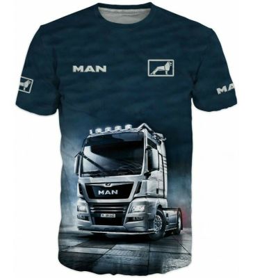 MAN Truck Logo Short Sleeve T-Shirt 3D Digital Printing Polo High Quality Brand Mens Hip Hop Cool Top Oversized Sportswear