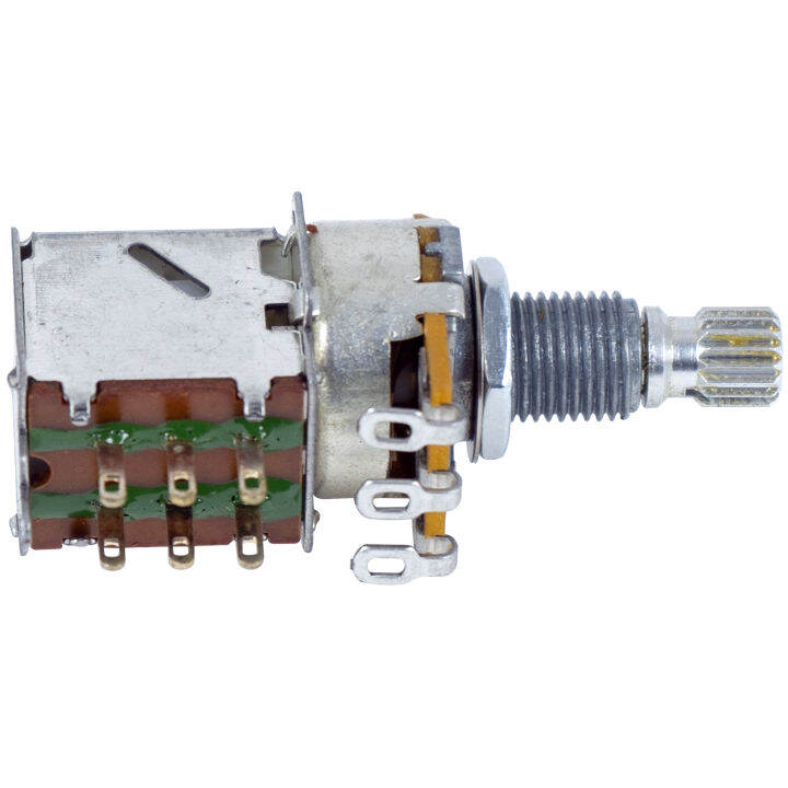 paramount-h69-ปุ่มหมุนวอลุ่ม-แบบกด-a250k-ohm-ขนาดเล็ก-ก้านยาว-push-pull-volume-switch-potentiometer-high-pole