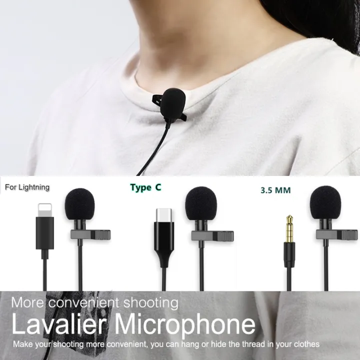 Universal Mini Microphone for iPhone Lightning Type C  Microfone for  Samsung Huawei Xiaomi Lavalier