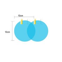 ฟิล์มหน้าต่างด้านข้างกระจกมองหลังรถ2ชิ้นกันน้ำกันฝ้ากันฝนสติกเกอร์ป้องกันรถใสกระจกหน้าต่างฟอยล์