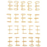 20Pcs 3 Ring Gold Book Rings Leaf Binders Office Book Rings Snap Split Hinged with 20 mm Inner Diameter Gold Book Rings