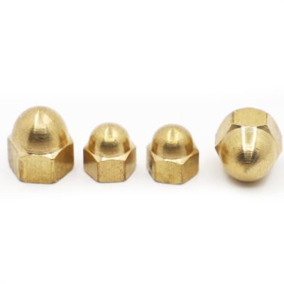 DIN1587 Copper Cap Hex Nuts Decorative Dome Head Cover Semicircle Brass Acorn Nut M3 M4 M5 M6 M8 M10 M12 Nails Screws Fasteners