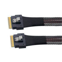 74Pin Slim SAS ถึง PCI-E Slimline SAS 4.0 SFF-8654 8i 74pin Host Cable