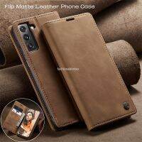 Flip Matte เคสโทรศัพท์หนังสำหรับ Samsung Galaxy S 22 21 20 Ultra S 22 21 20 Plus S21 20 FE S 21 20 S 22 21 20 S10 + 10 S10e 9 + 9 8 7 S7 Edge 4G 5G ช่องเสียบการ์ดกระเป๋าสตางค์วงเล็บปลอกแม่เหล็กกันกระแทกฝาหลัง