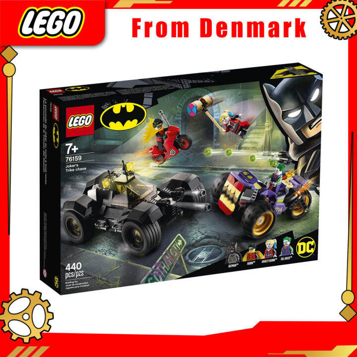 From Denmark】LEGO DC Batman Clown Tricycle Chasing 76159 Superhero Car and  Motorcycle Toy Set, Mini Shooting Batmobile Toy, Suit for Batman, Robin,  Joker and Harley Quinn Fans (440pcs) Genuine Guarantee From Denmark |