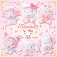 Hello Kitty Kawaii Kuromi My Melody 20Cm Sakura Plush Doll Toys Sanrio Anime Girl Heart Cute 13Cm Plush Backpack Pendant