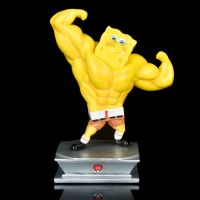 โมเดลตุ๊กตาฟิกเกอร์ Muscle SpongeBob SquarePants ของเล่นสําหรับเด็ก
