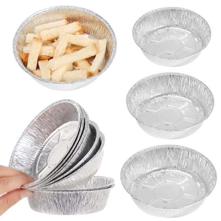 KATHRYNSON 50Pcs Disposable Roasting Baking Microwave Aluminum Foil Tin ...