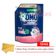 Nước giặt OMO Matic cửa trước ngăn mùi ẩm mốc túi 3.6kg Tặng 1 khăn lông