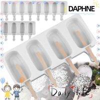 【Ready Stock】 ❐▨ C14 DAPHNE 4/8 Grids Food Silicone Molds Dessert Maker With Sticks Oval Popsicle Moulds Kitchen Gadgets Frozen Tray DIY Acceossories Homemade Ice Cream Tools