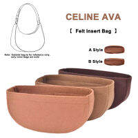 Ranker กระเป๋าสอดผ้าสักหลาดสำหรับ CELINE-AVA รักแร้ไหล่ข้างใต้กระเป๋าเครื่องสำอางสำหรับเดินทางกระเป๋ามีผ้าซับในกระเป๋าผู้จัดเก็บข้อมูลแต่งหน้า