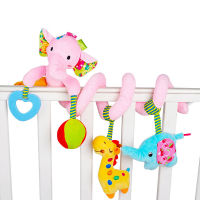 0-12 Months Bebe Hanging Spiral Rattle Stroller Cartoon Animals Crib Mobile Bed Toys Newborn Early Educational For Baby Gift