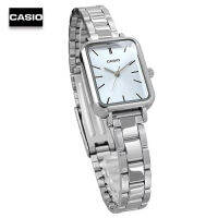 Velashop นาฬิกาข้อมือผู้หญิงคาสิโอ Casio Standard สายสแตนเลส หน้าปัดฟ้า รุ่น LTP-V009D-2EUDF,  LTP-V009D-2E, LTP-V009D