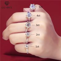 CC Wedding Rings For Women 1-5ct 6 Claws Cubic Zirconia Round Stone Ring Bridal Engagement Propose Jewelry Drop Shipping CC1611