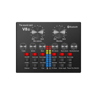 Computer Phone Live Sound Card Multiple Effects Mixer Board Wireless Broadcast Streaming Compact Voice Changer