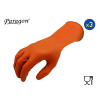 ถุงมือยางธรรมชาติ(3 คู่)PARAGON | ทำความสะอาด | ทำความสะอาด