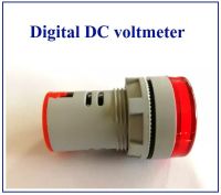 วัดโวลต์ดีซี LED 5-60Vdc รุ่น AD16-22V จอแสดงผลสีแดง Digital DC voltmeter โวลต์มิเตอร์ วัดแรงดันไฟฟ้าระบบดีซี วัดแบตเตอรี่ วัดไฟโซล่าเซลล์ โวลท์มิเตอร์