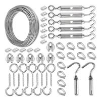 Turnbuckles for Cables Wire Trellis Kit, Wire Rope Kit for Wire Curtain Hanging System,String Light Hanging Kit