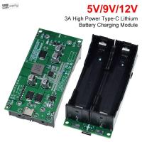 GROCERIY โมดูลเพิ่มการชาร์จไฟแบตเตอรี่ลิเธียม5V 9V 12V Type-C 15W DC-DC คอนเวอร์เตอร์เพิ่มกำลัง Step-Up 3A 5V 9V 12V โมดูลชาร์จ18650แบตเตอรี่ลิเธียม