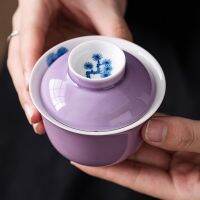 [Free ship] hand-painted Daizi Yingsong bowl tea ceramic high-end kung fu set making with single hot