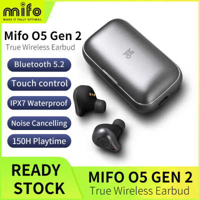 2021 Original Mifo O5 Gen 2รุ่นอัพเกรดหูฟังไร้สาย Balanced บลูทูธ5.2หูฟังกีฬาหูฟังไร้สาย Qualcomm CVC 8.0ไมโครโฟนคู่การตัดเสียงรบกวน IPX7กันน้ำหูฟังไร้สาย Mifo 05 Pro